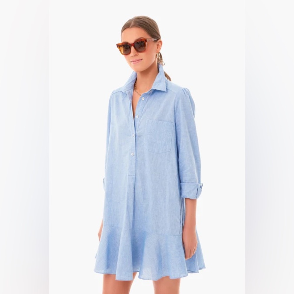 Tuckernuck Blue Button-Up Dress